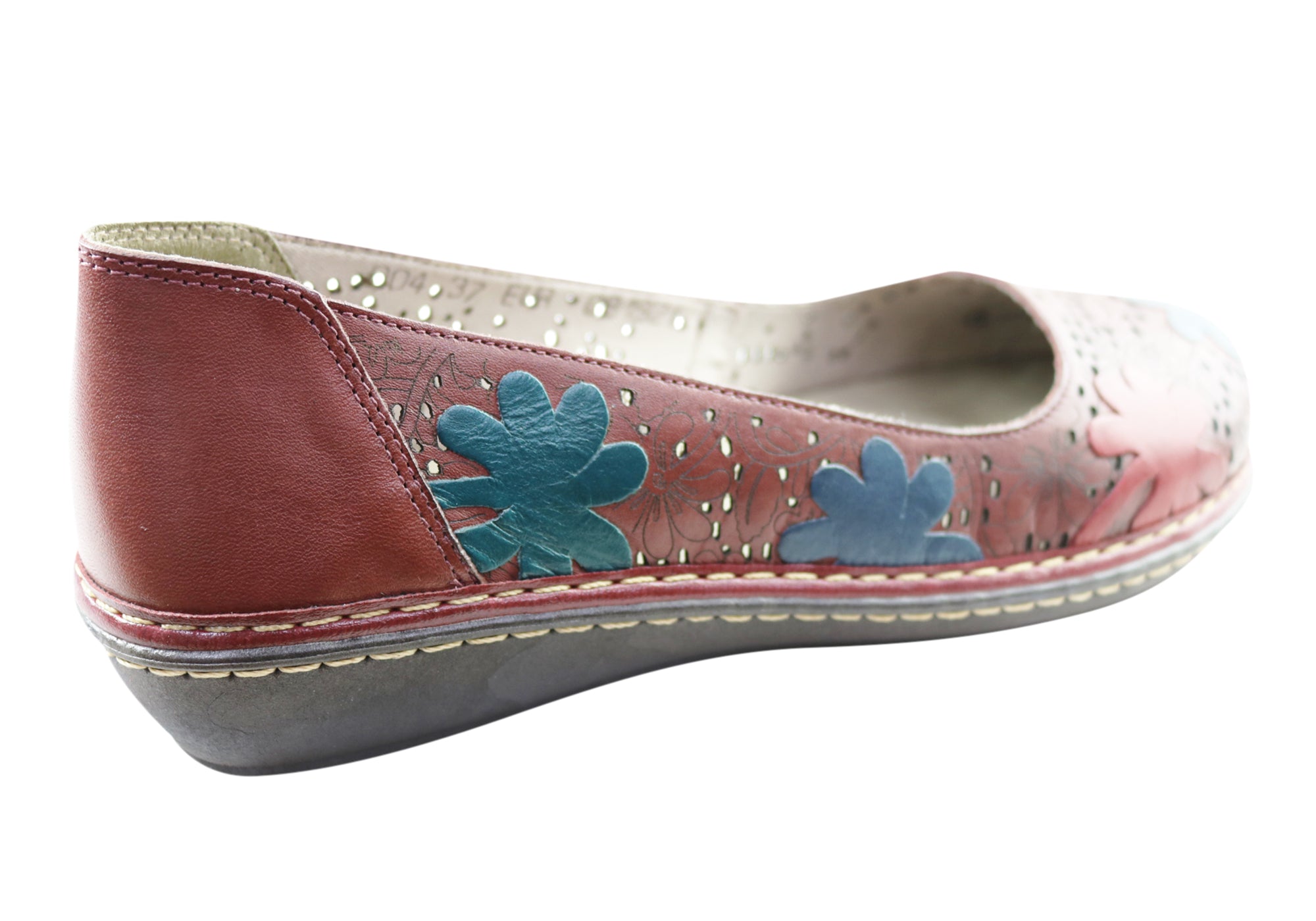 J Gean Poppy Women's Comfortable Leather Shoes - Handmade in Brazil - Stylish & Durable for Work, Travel & Everyday Wear