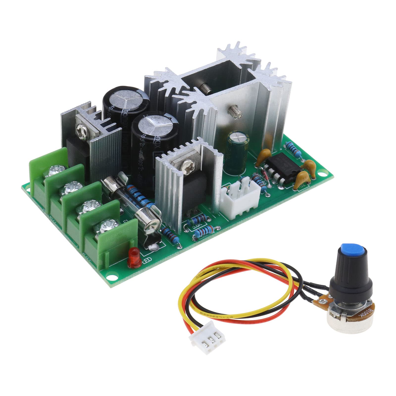 PWM DC Motor Speed Controller Module 12V 24V 36V 48V Adjustable - 20A Ultra Small LED Dimmer & Electronic Governor Switch for DIY Projects, Robotics, and Fan Speed Regulation