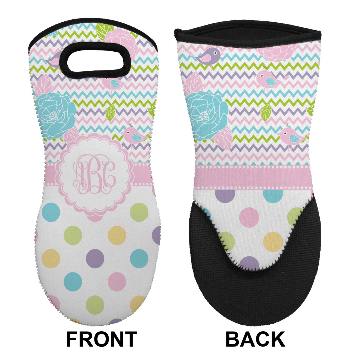 Custom Monogrammed Neoprene Oven Mitt for Women - Heat Resistant Kitchen Glove for Baking, Cooking & Grilling - Perfect Gift for Her
