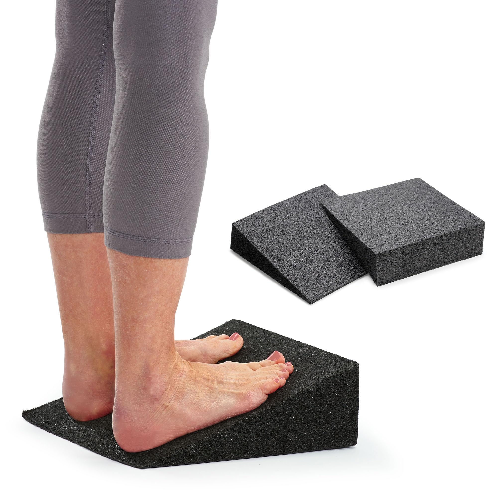 OPTP Slant Board Pair - Foam Wedge Incline Boards for Calf & Ankle Stretching - Physical Therapy Equipment for Achilles Tendonitis, Plantar Fasciitis & Shin Splints - Perfect for Home Workouts, Yoga & Rehabilitation Exercises