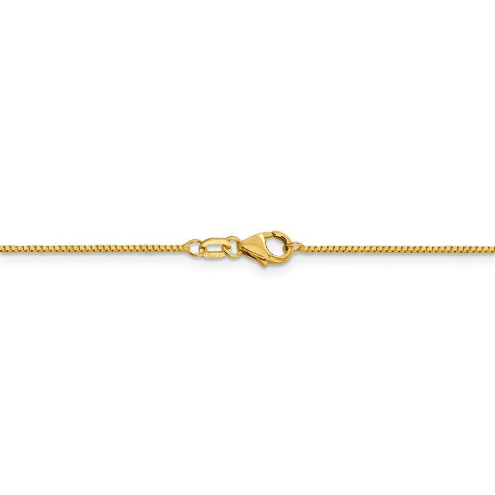 18K Solid Yellow Gold 0.90mm Box Chain Necklace with Lobster Clasp - Elegant Jewelry for Women, Perfect Gift for Birthday, Anniversary & Valentine's Day