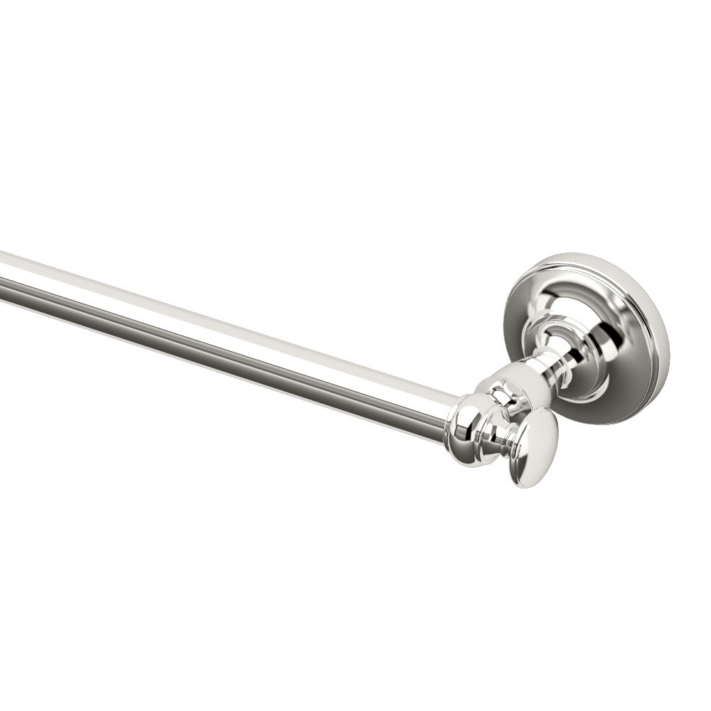 Gatco 4120 Tavern 24-Inch Polished Nickel Wall Mounted Towel Bar - Bathroom Towel Holder for Hand & Bath Towels, Perfect for Vanity & Powder Room Decor