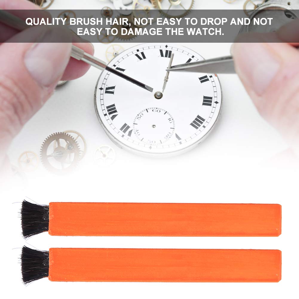Professional Watch Parts Cleaning Brush Set - 2PCS Precision Watch Repair Tools for Watchmakers & Jewelers | Ideal for Watch Maintenance, Movement Cleaning & DIY Watch Repair