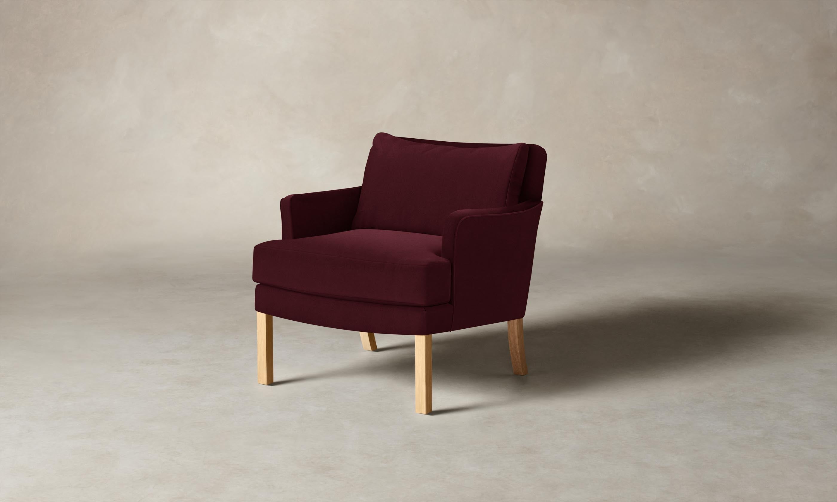 Kaye Performance Velvet Merlot Chair - Stylish & Comfortable Accent Chair for Living Room, Bedroom, or Office