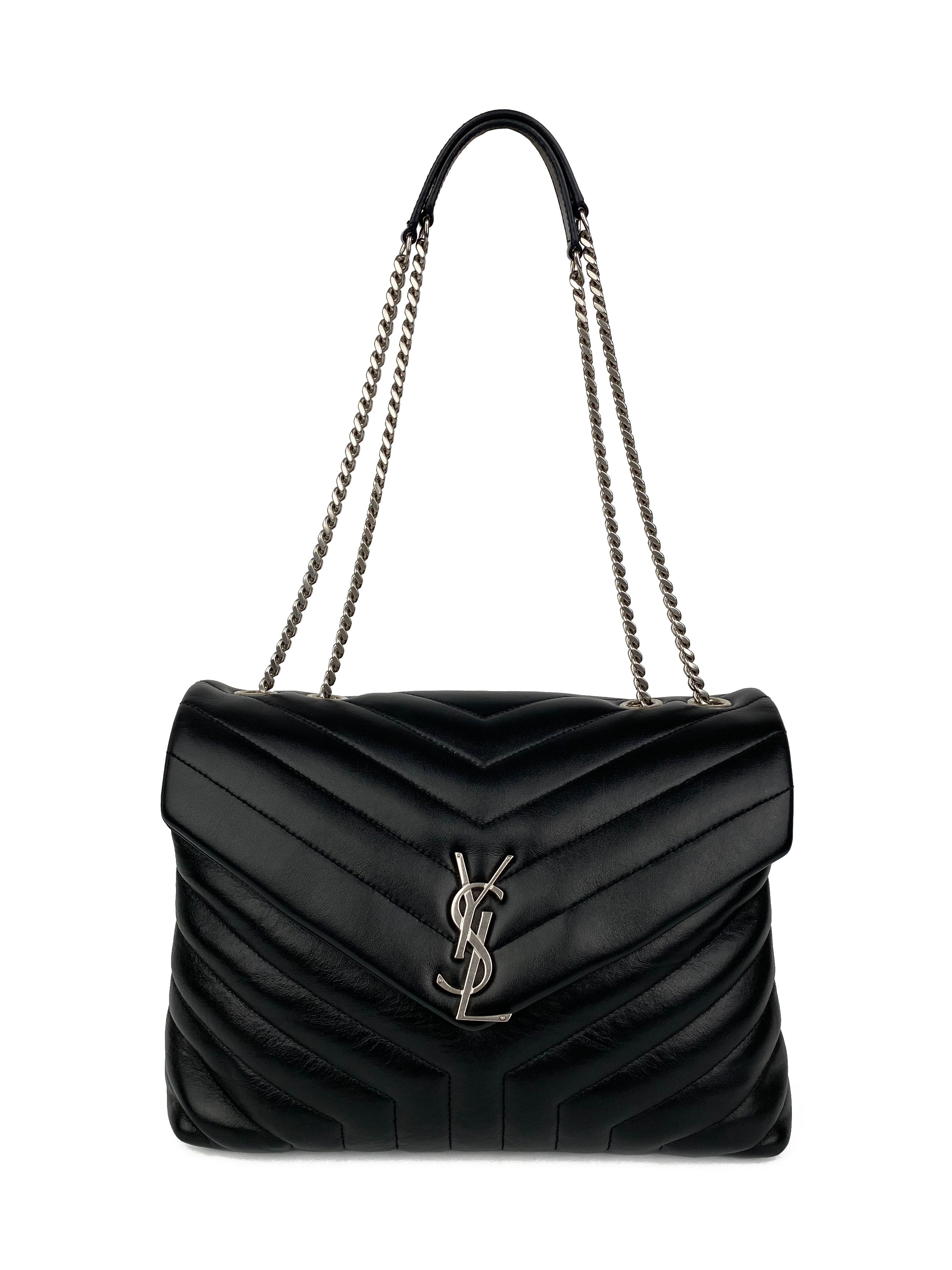 Saint Laurent Medium Black LouLou Bag - Luxury Shoulder Bag for Women, Perfect for Work, Evening & Travel | YSL Handbag