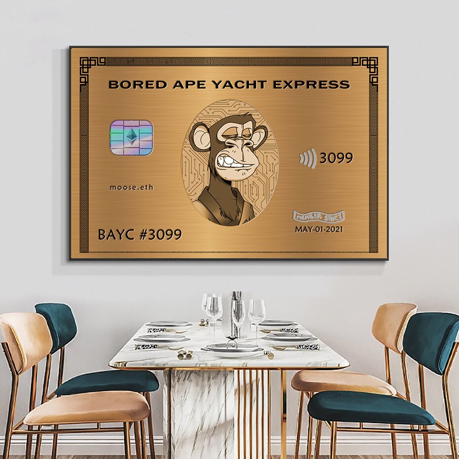 Bored Ape Yacht Club NFT Wall Art - Premium Canvas Prints & Digital Downloads - Perfect for Home Decor, Office & Crypto Enthusiast Gifts