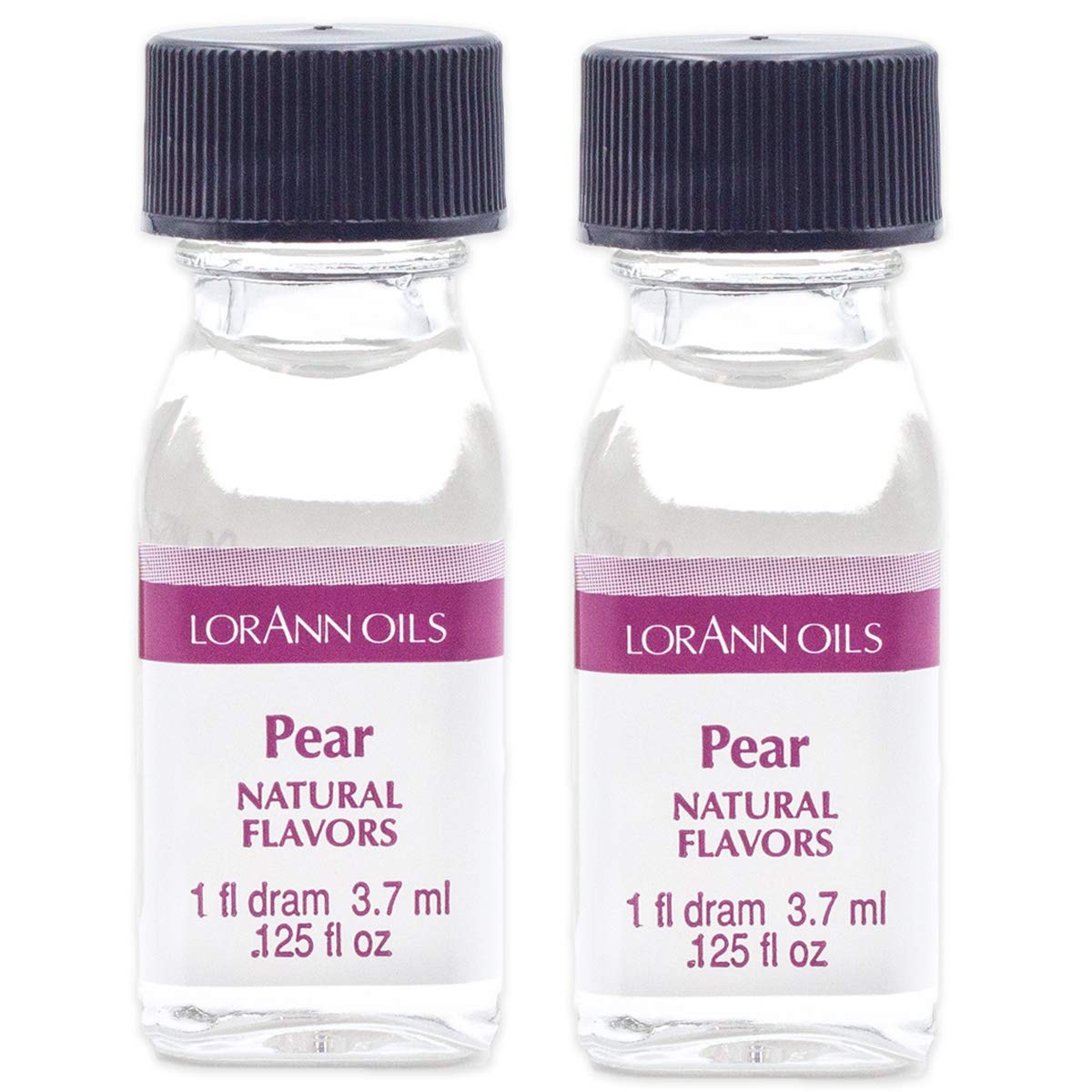 LorAnn Oils Super Strength Flavoring - Natural Pear Flavor for Candy Making, Baking, Hard Candy & Extracts - 4X Stronger Than Regular Extracts - Pack of 2 (0.125 fl oz) - Perfect for DIY Treats, Desserts & Homemade Candies