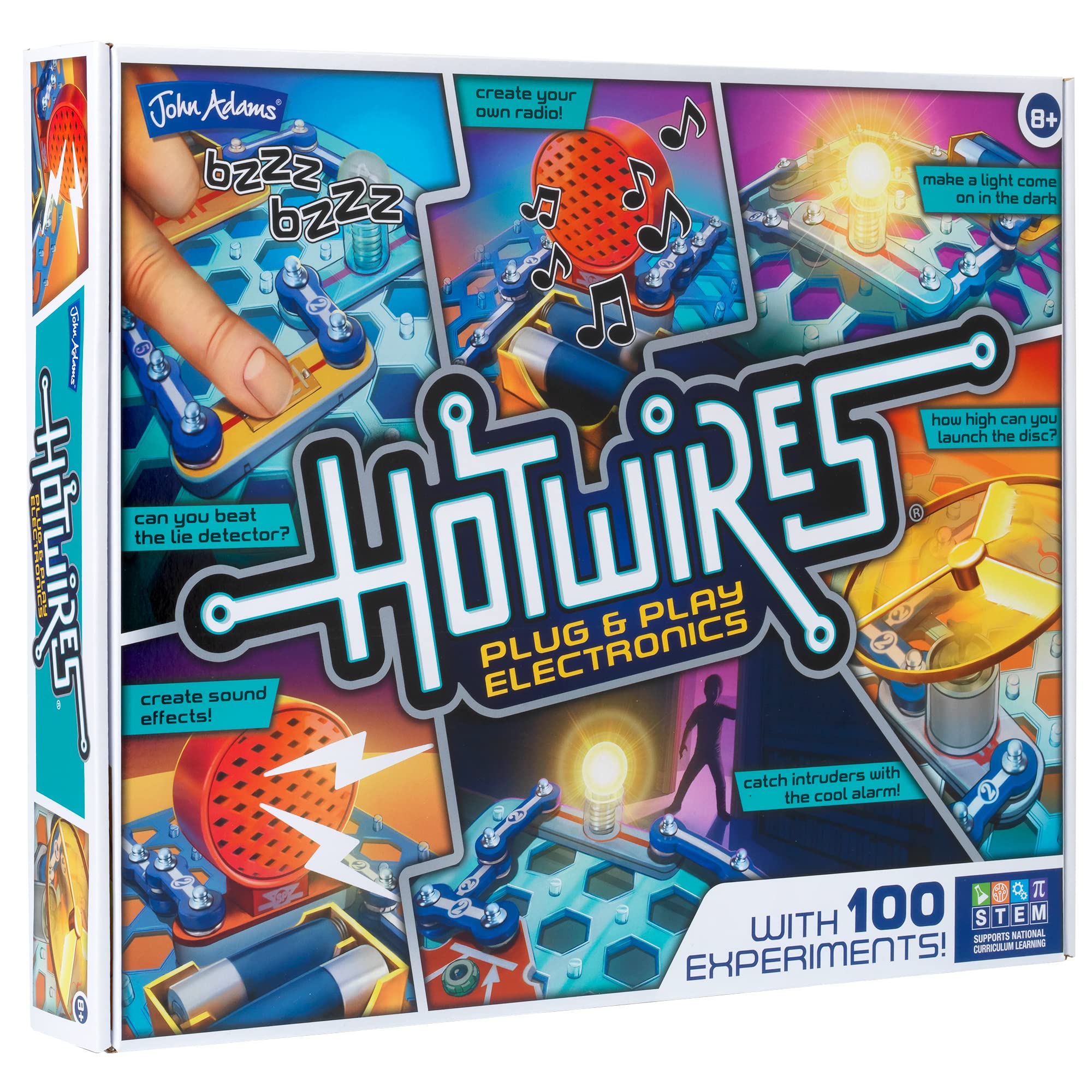 John Adams Hot Wires Electronics Kit - STEM Educational Toy for Kids & Teens - Build Circuits & Learn Electronics - Perfect for Science Projects & Home Learning