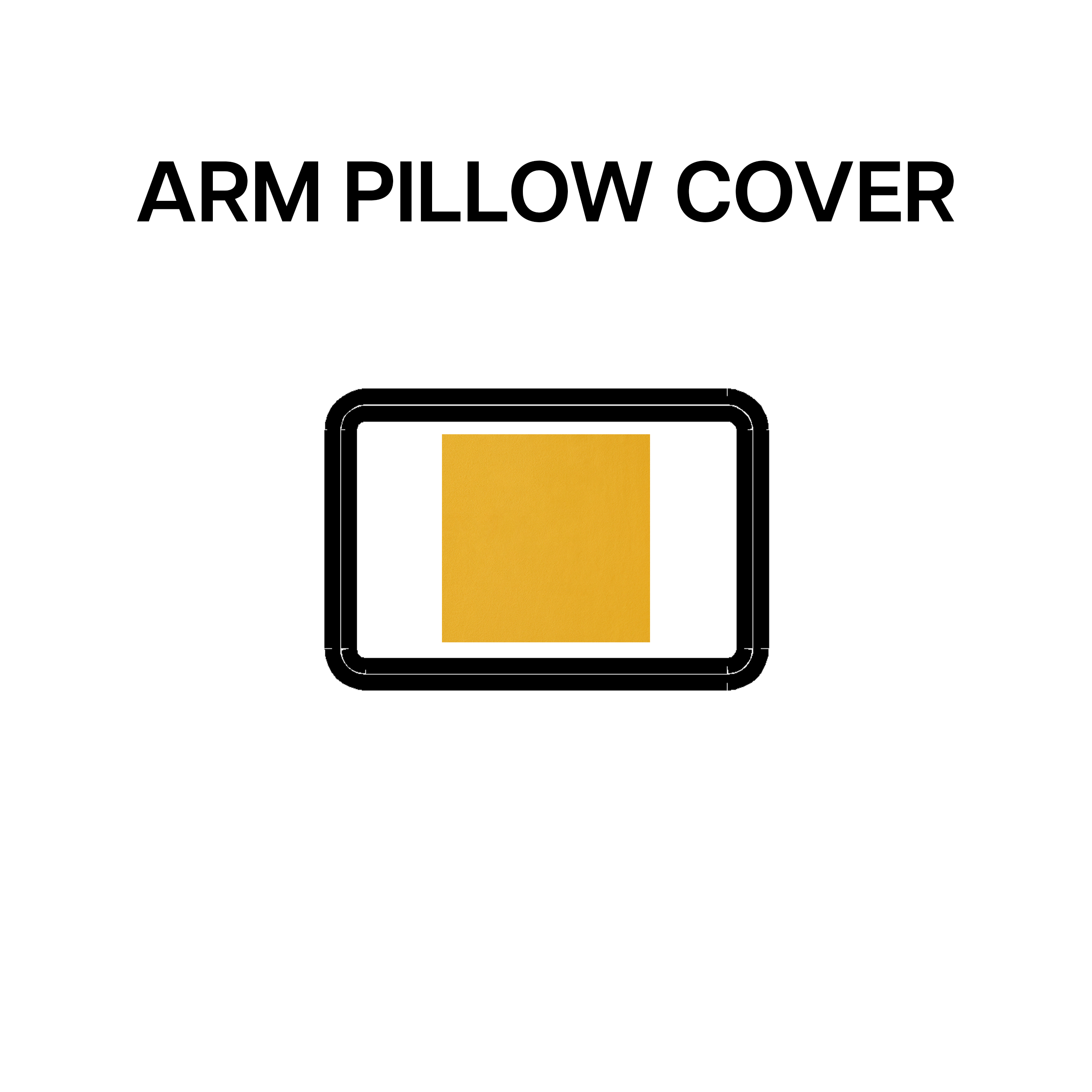 Marigold Arm Pillow Cover BP 639 - Soft & Comfortable Support for Arms & Neck - Perfect for Reading, Travel & Relaxation at Home