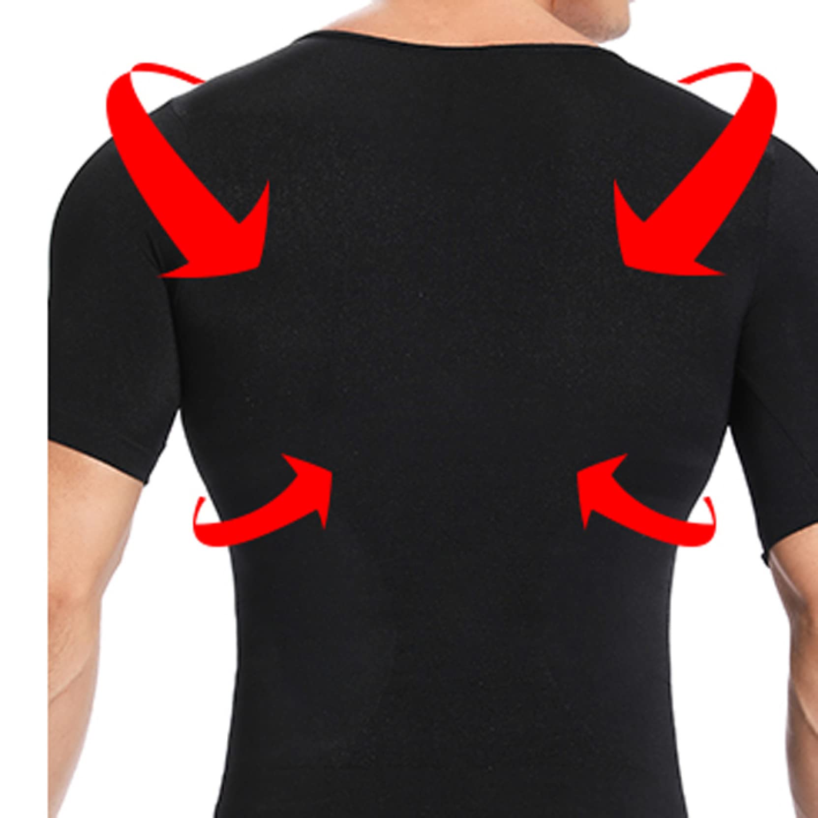 EBRICON Men's Compression Shirt - Slimming Undershirt, Workout Tank Top & Abdomen Body Shaper for Gym, Running & Everyday Wear