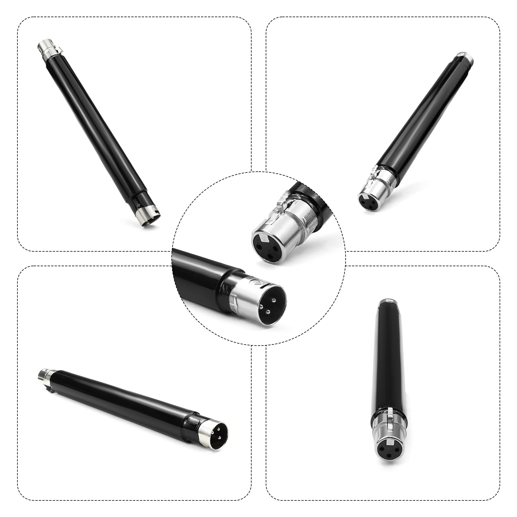 Premium Sex Machine Extension Rod Attachments - 3XLR Connector for Thrusting Machines (5.9
