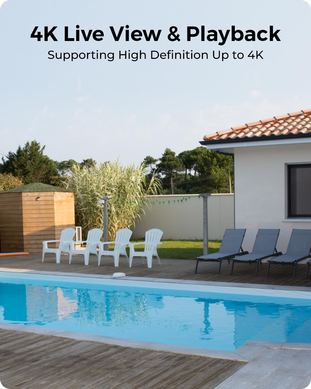 REOLINK 4K Solar Wireless Outdoor Security Camera System - 360° Pan & 140° Tilt, Smart Motion Detection, 2.4G/5G Wi-Fi, Encrypted Local Storage, No Monthly Fee - Ideal for Home Surveillance, Backyard Monitoring, and Business Security