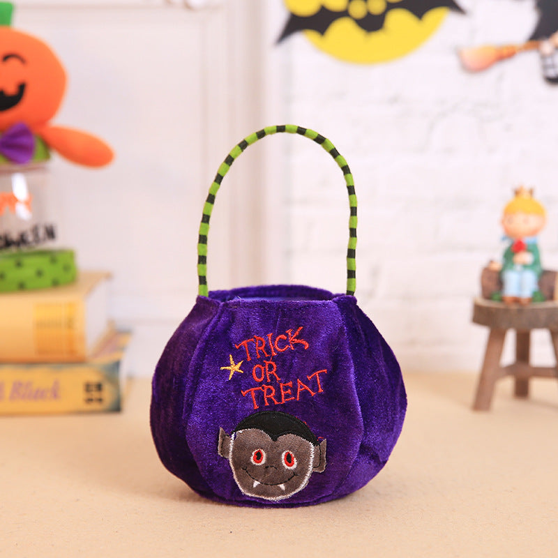 Halloween Pumpkin Tote Bag - Reusable Grocery Shopping Bag for Trick or Treat, Fall Festival & Seasonal Decor