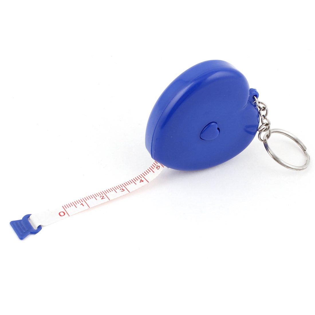 IIVVERR Heart Shaped Retractable Measuring Tape - 60 Inch (1.5M) Plastic Keychain Ruler - Blue Measuring Tool for DIY, Sewing & Crafts - Perfect Gift for Valentine's Day, Home Improvement & Tailors