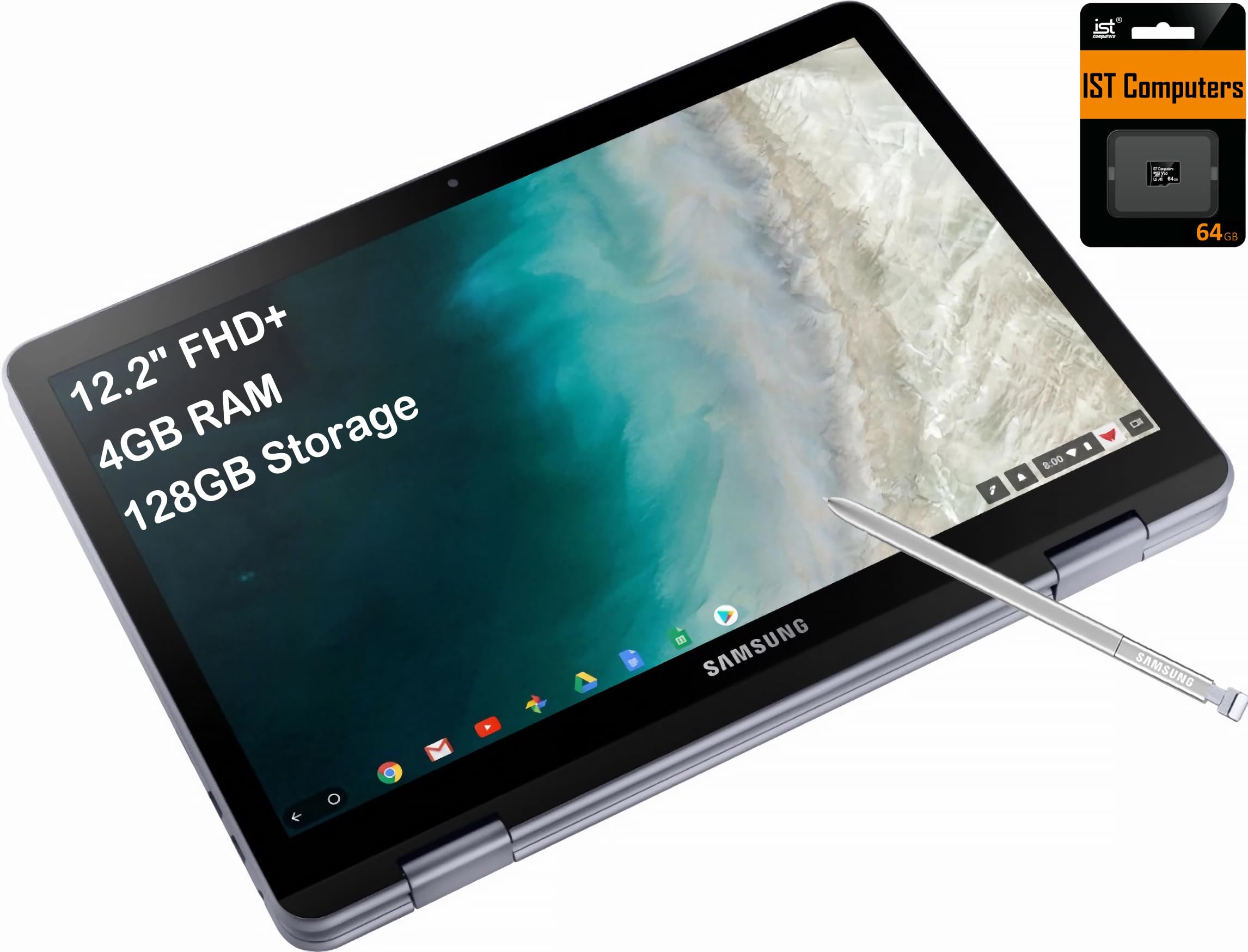 SAMSUNG Chromebook Plus V2 360 2-in-1 Laptop - 12.2