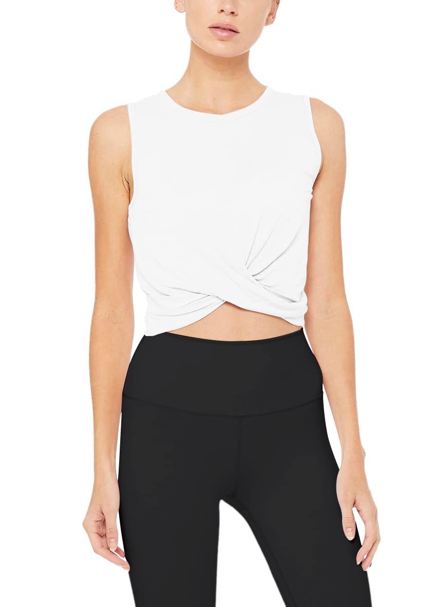 Bestisun Women's Cropped Workout Tops - Flowy Gym Athletic Shirts for Yoga & Exercise | Slim Fit Breathable Fitness Tees for Running, Pilates & Gym Training