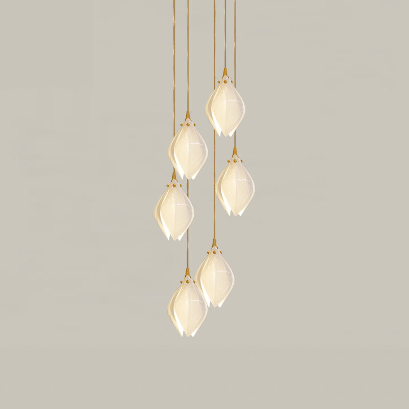 Celeste Flora Pendant Light - Modern Floral Glass Ceiling Lighting Fixture for Dining Room, Kitchen Island, Bedroom & Living Room Decor