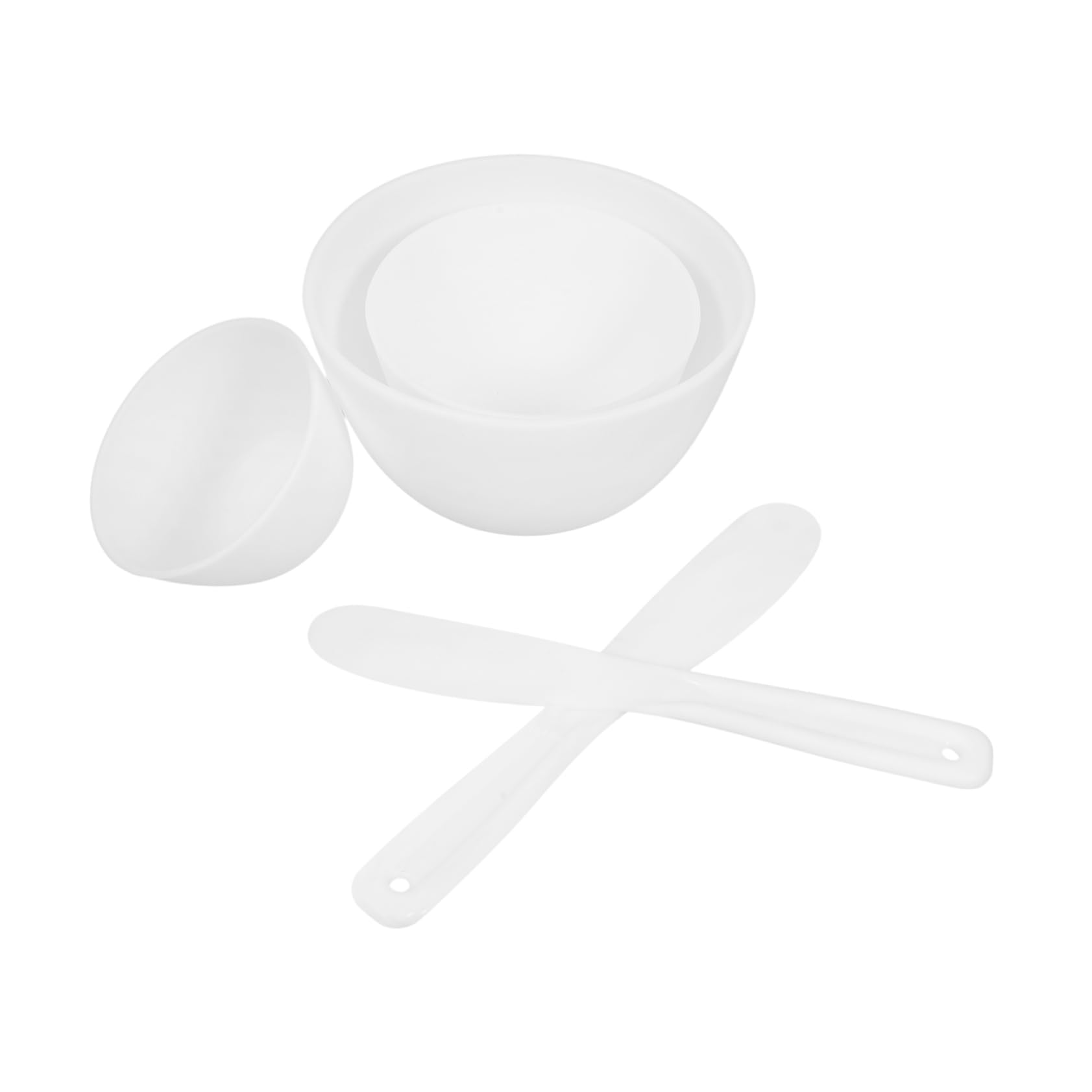 1 Set DIY Facial Mask Mixing Bowl Kit - White Beauty & Skin Care Mask Applicator Holder for Mixing & Applying Face Masks - Perfect for Home Spa, DIY Skincare, and Professional Salon Use