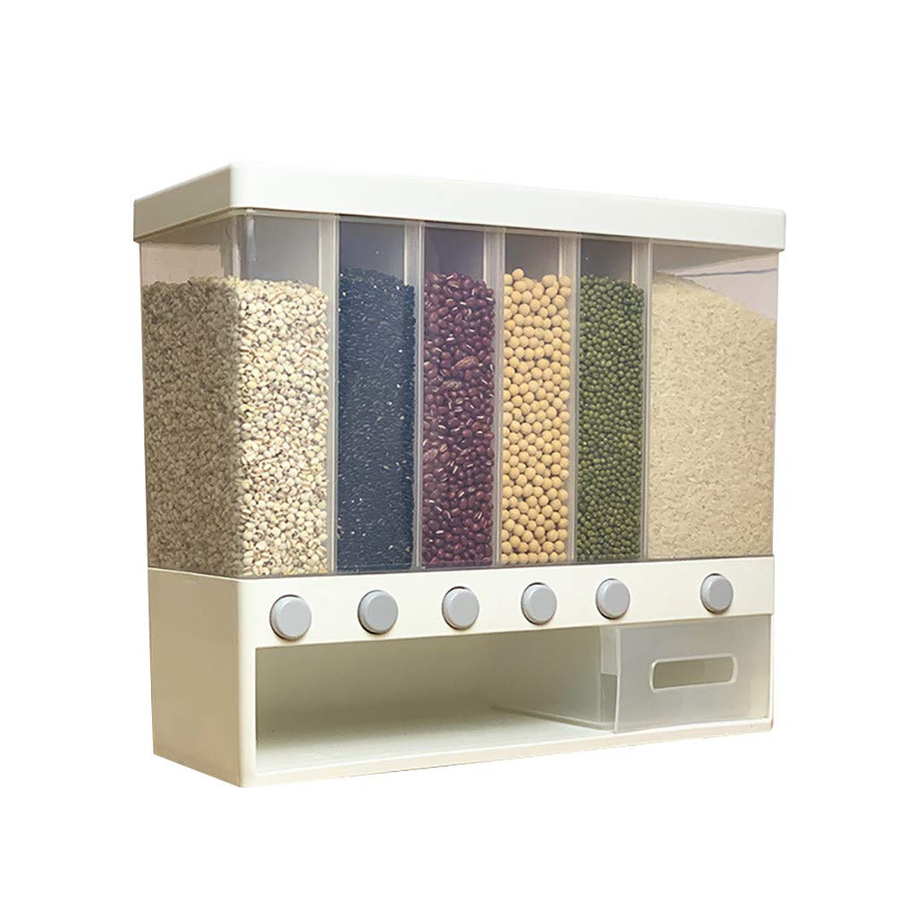 Easytoy Airtight Rice Dispenser - 5L Dry Grain & Cereal Storage Container for Sugar, Flour, Snacks - Perfect for Kitchen Pantry Organization & Baking Supplies Storage