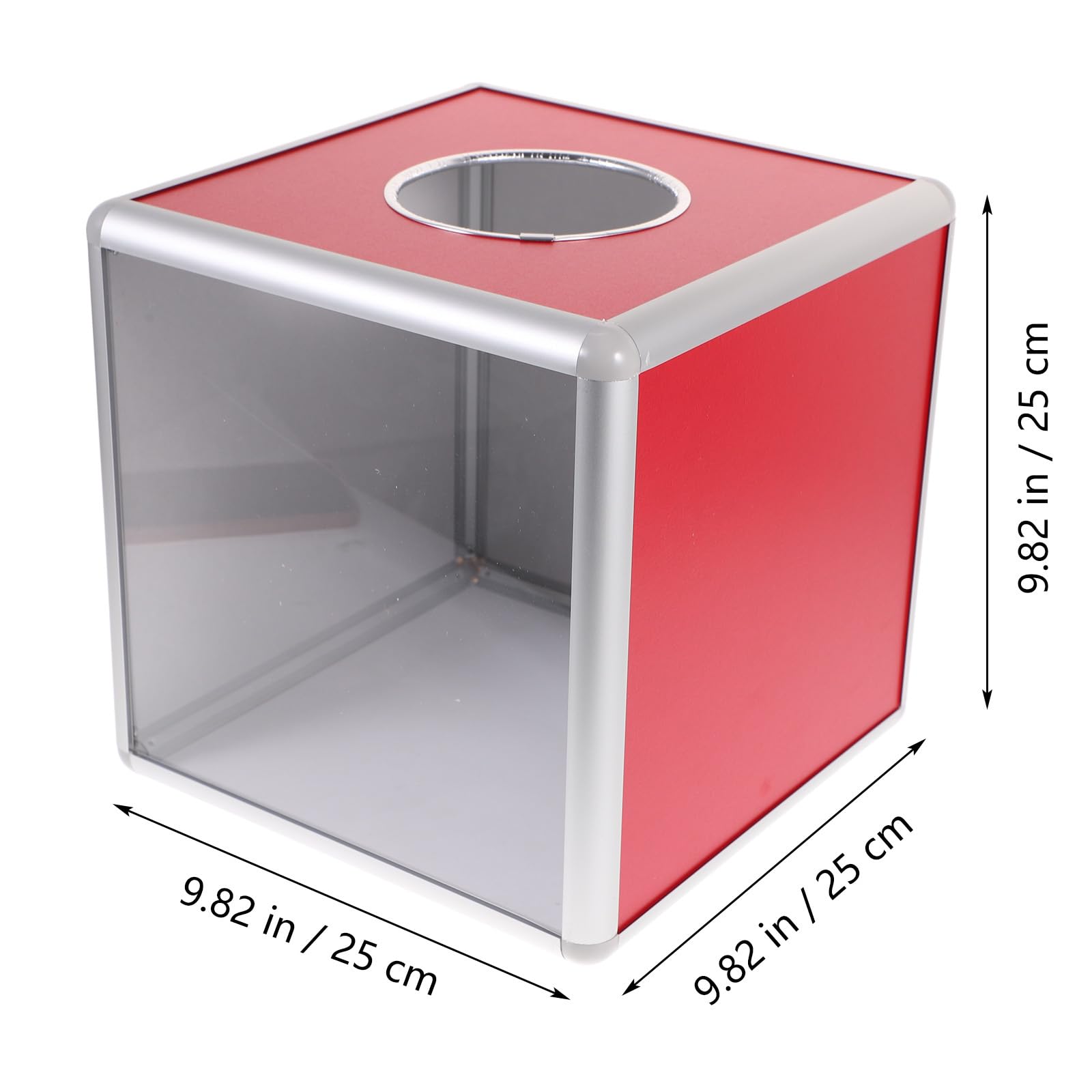Clear Plastic Raffle Box for Tickets, Diaper Raffle, Charity & Voting - Durable Ticket Container for Events, Business Drawings & Mailbox Use - Perfect for Fundraisers, Parties & Office Activities