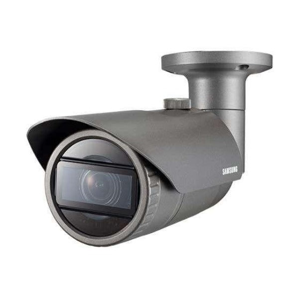 Samsung Q Series 4MP Motorized Bullet Security Camera - Wisenet HV-QNO-7082R Outdoor Surveillance for Home & Business Protection