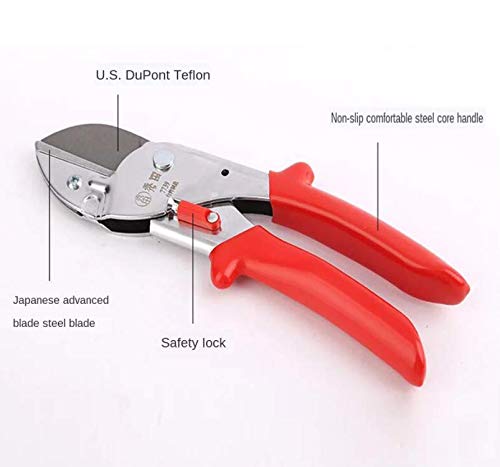 8IN Professional Bypass Pruner - Sharp Gardening Shears for Trimming Trees, Plants & Bonsai - Heavy Duty Hand Pruning Shears for Garden, Yard & Household Use