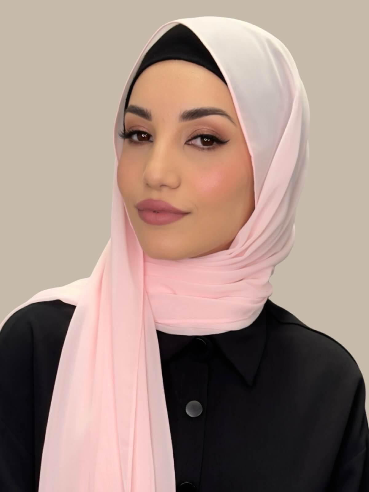 Luxury Chiffon Hijab Scarf - Soft Muslim Headscarf for Women - Elegant Floral Petal Design - Perfect for Daily Wear, Prayer, and Special Occasions
