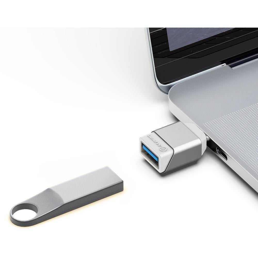 ALOGIC Ultra Mini USB C to USB A Adapter - 2 Pack Silver | Fast Data Transfer & Charging | Compatible with MacBook, iPad, Samsung Galaxy & More | Perfect for Travel, Office & Home Use