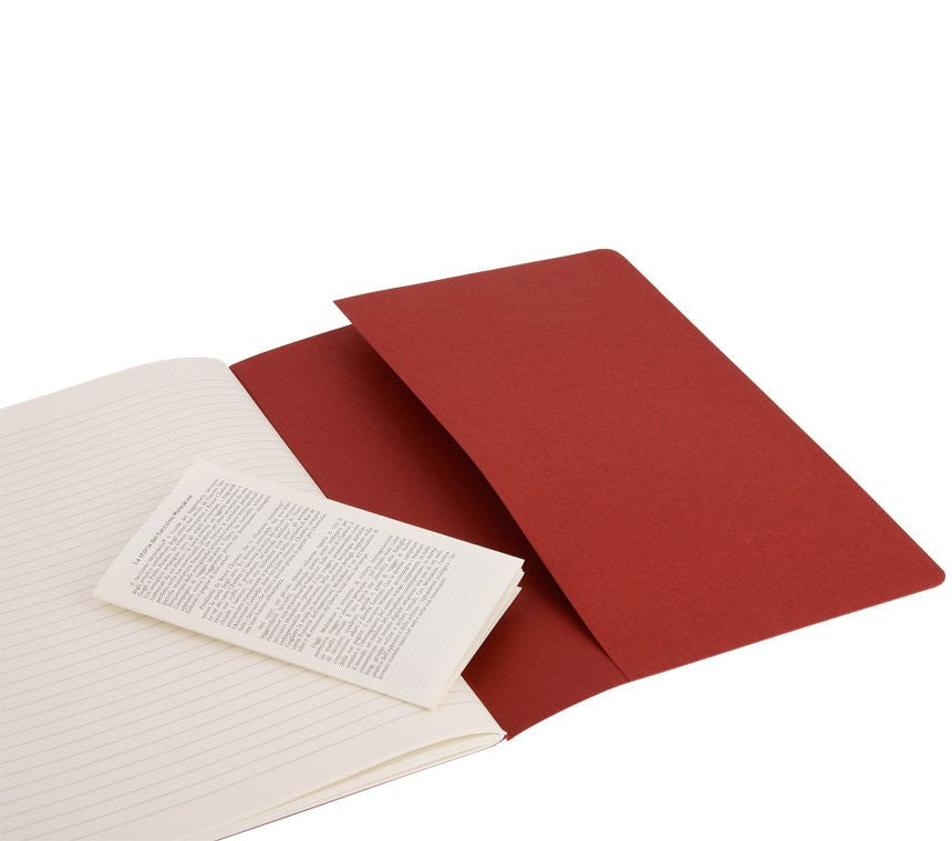 Premium Moleskine Ruled Cahier Journal Set - 3 Pack with Durable Cardboard Cover for Note Taking, Sketching & Daily Planning | Perfect for Students, Artists & Professionals