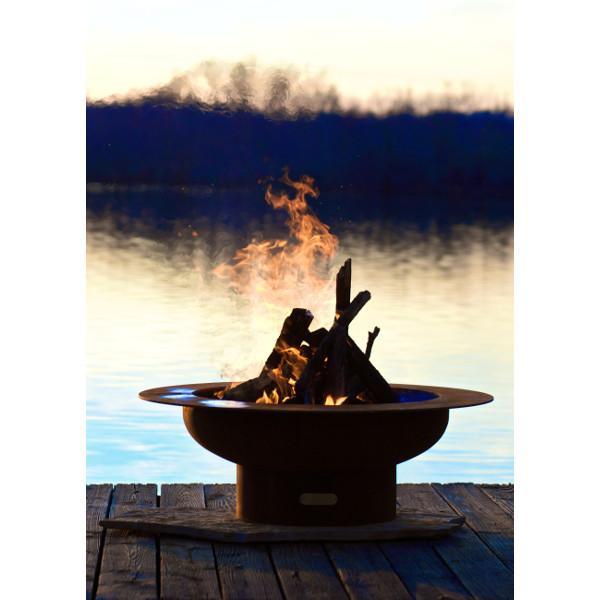 Saturn Fire Pit - Outdoor Fire Pit for Backyard, Patio & Camping - Durable Steel Fire Bowl with Decorative Cutouts - Perfect for Bonfires, S'mores & Outdoor Gatherings