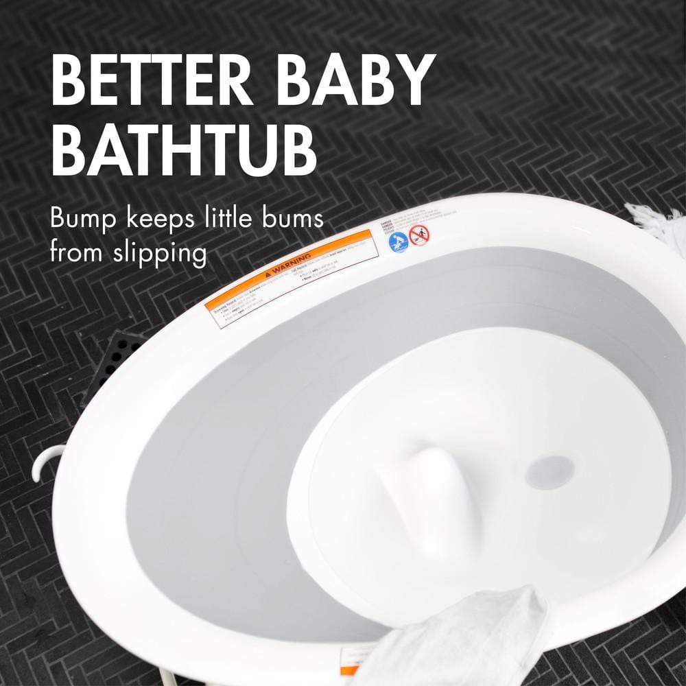 Boon Naked 2 Position Collapsible Baby Bathtub - Safe & Space-Saving Infant Bath Tub for Newborns & Toddlers - Perfect for Small Bathrooms & Travel