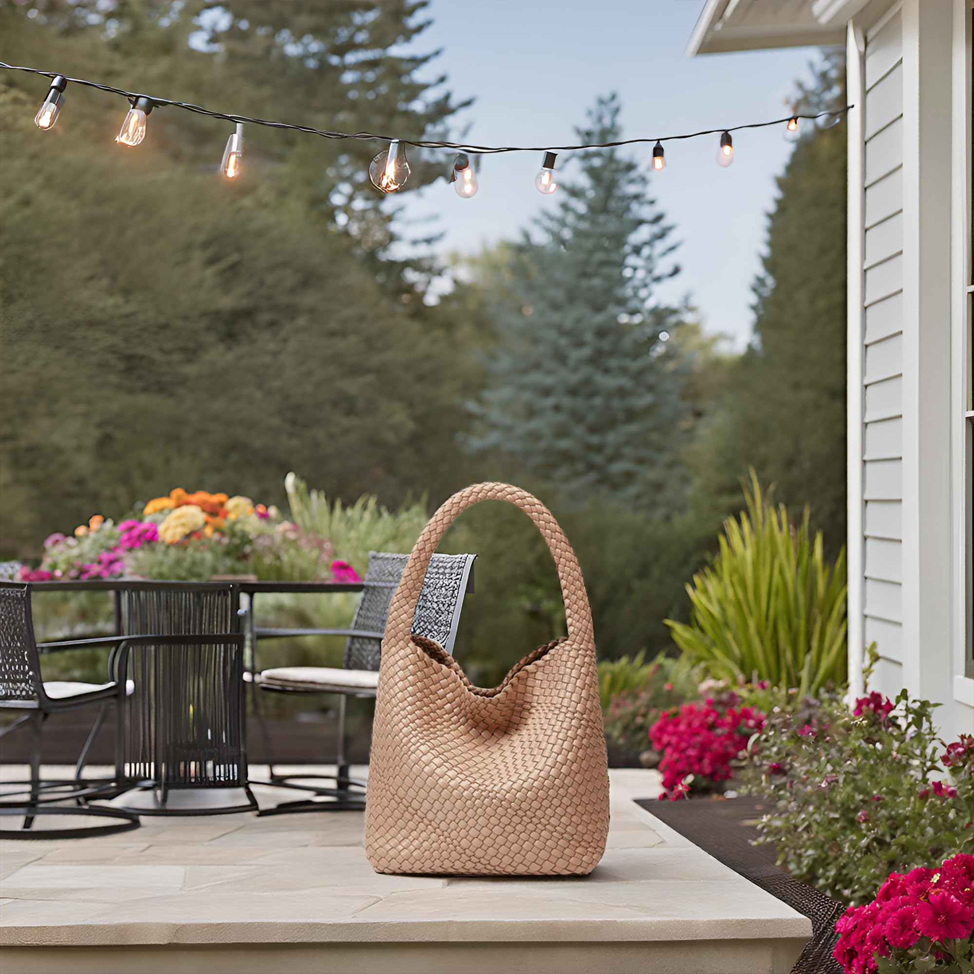 Vegan Leather Tote Bag for Women - Stylish Summer Beach Purse for Vacation & Travel