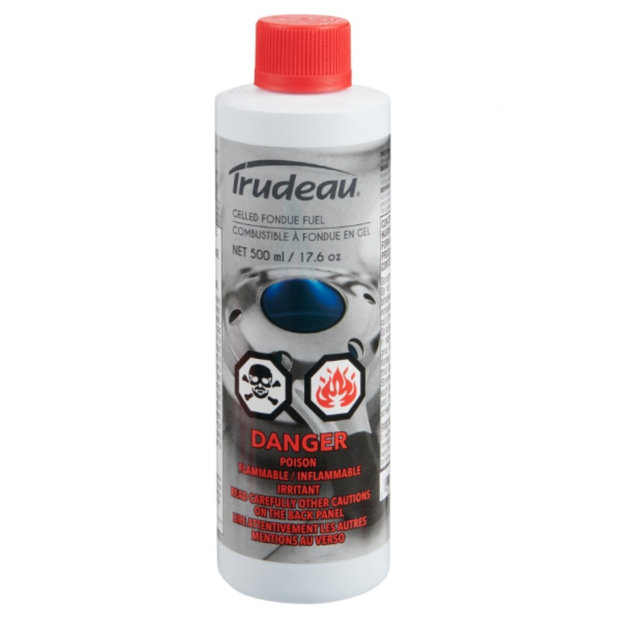 Premium Trudeau 17 Oz Gelled Fondue Fuel - Long-Lasting, Odorless, Clean Burning for Indoor/Outdoor Use - Perfect for Fondue Parties, Camping & Emergency Preparedness