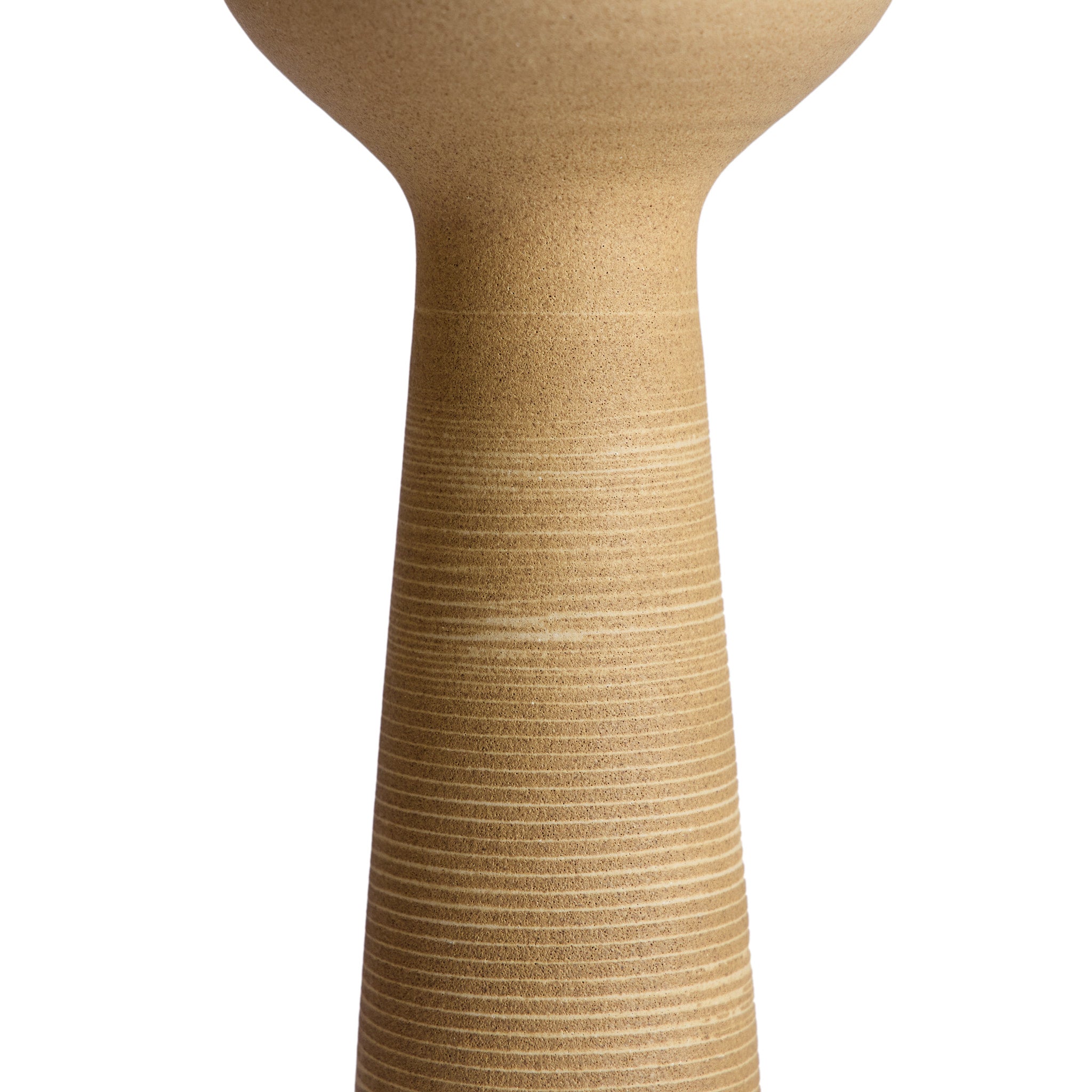 Small Lighthouse Candle Holder in Oat and Hickory - Coastal Decor for Home, Beach House, or Romantic Dinner Ambiance