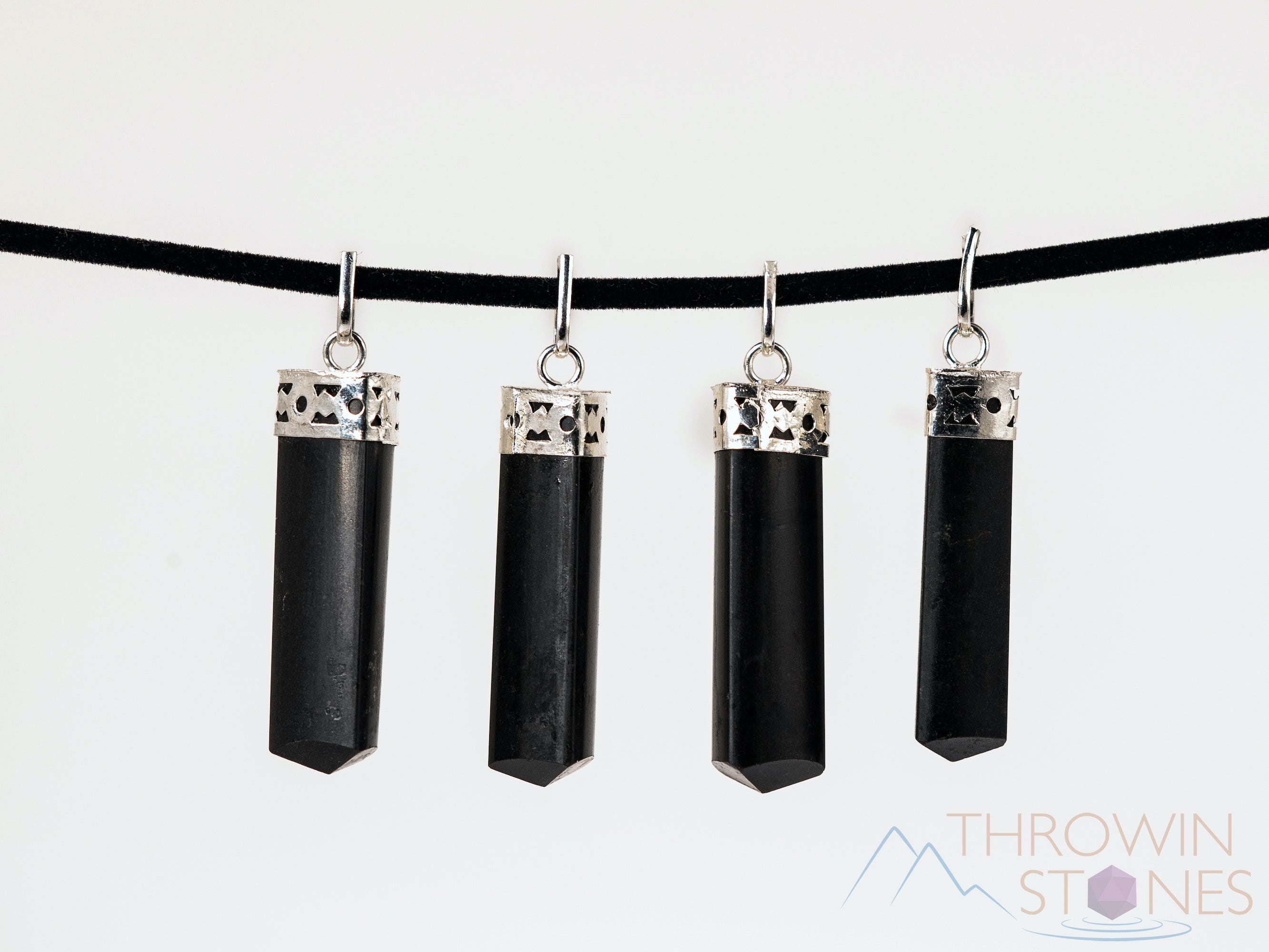 Black Tourmaline Crystal Pendant - Natural Healing Stone for EMF & Empath Protection, Handmade Jewelry with Crystal Points & Pendulum (E0234) - Perfect for Meditation, Energy Cleansing & Spiritual Protection