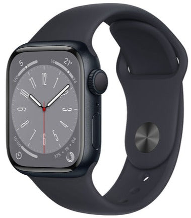 Apple Watch Series 8 GPS + Cellular 41mm Midnight Aluminum Case with Midnight Sport Band (MNUV3LL/A) - Perfect for Fitness Tracking, Calls & Notifications On The Go