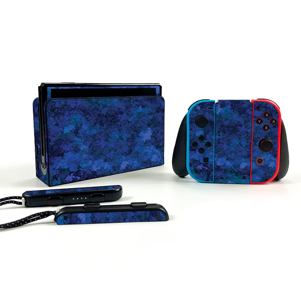 MightySkins Protective Vinyl Decal Wrap Cover for Nintendo Switch OLED - Blue Ice | Durable, Customizable Skin | Easy to Apply & Remove | Made in USA | Perfect for Gaming, Travel & Personalization