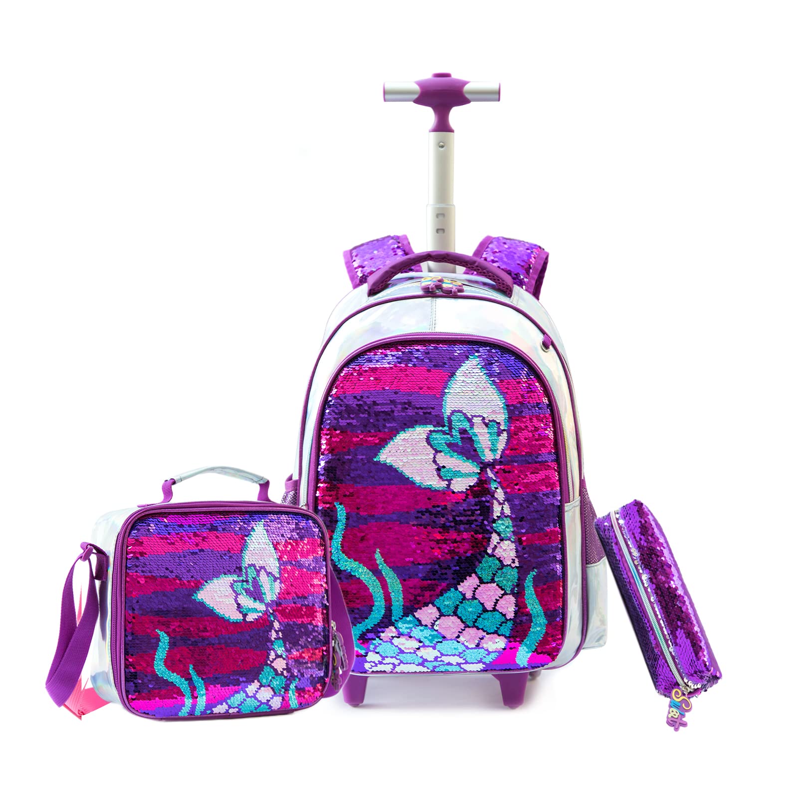 Tanou Rolling Backpack for Kids - Lightweight, Breathable Wheeled Backpack for School & Travel - Cute Girls & Boys Backpack with Wheels - Perfect for School, Airport, and Daily Commute