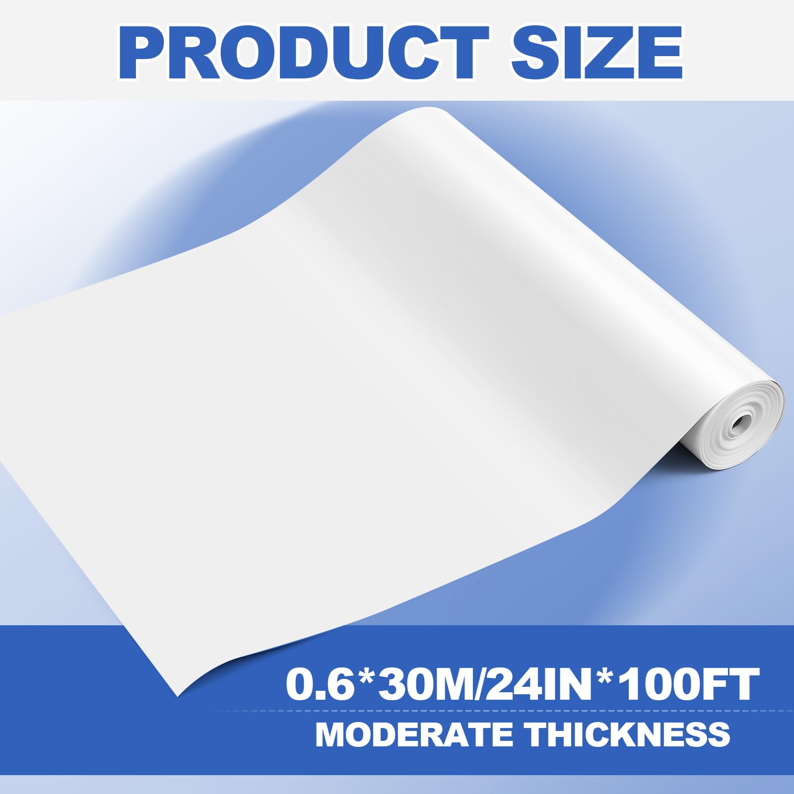 Ireer Glossy White Permanent Vinyl Roll 24in x 100ft - Printable Adhesive Vinyl for Inkjet Printers - Peel and Stick Sticker Paper for Office, School, DIY, Factory & Enterprise Use - 10 Mil Thick - Perfect for Signage, Labels, Decals & Craft Projects