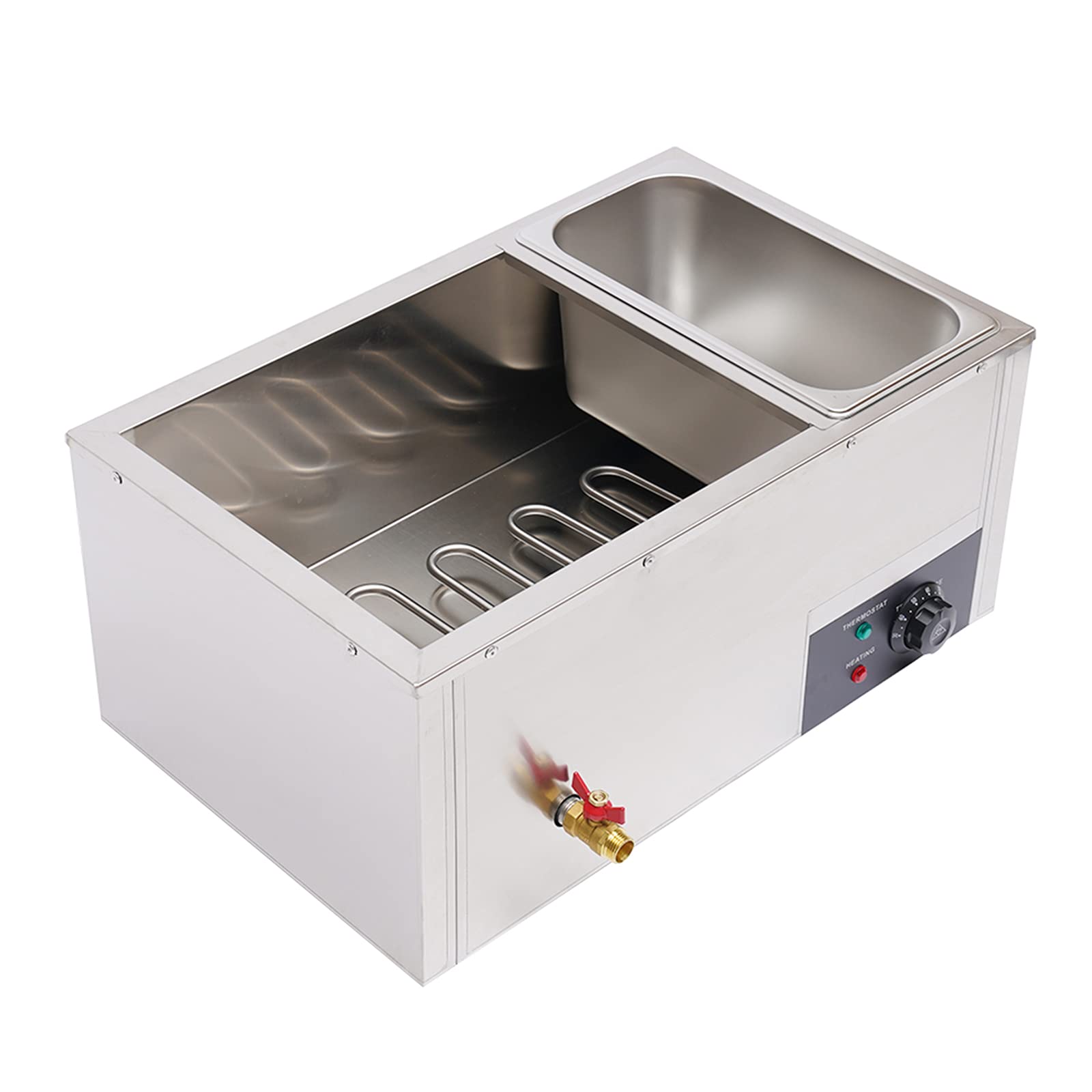 Commercial Stainless Steel Bain Marie Food Warmer - 3-Pot Multifunction Buffet & Steam Table Warmer for Restaurants, Catering & Buffet Service