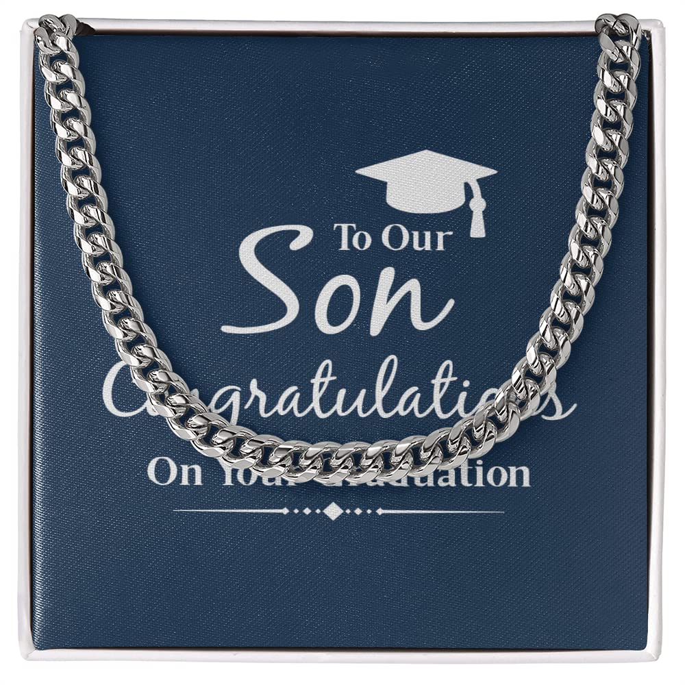 To My Son Necklace - Meaningful Gift for Son from Parents, Inspirational Birthday & Graduation Jewelry for Him - Perfect for Special Occasions & Heartfelt Moments
