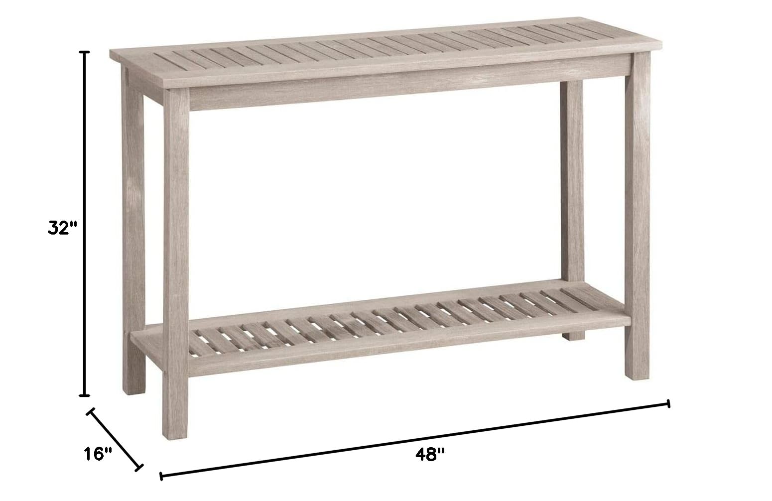 Driftwood Wood Console Table for Outdoor Patio - Rustic Entryway Furniture for Garden, Deck & Balcony Decor