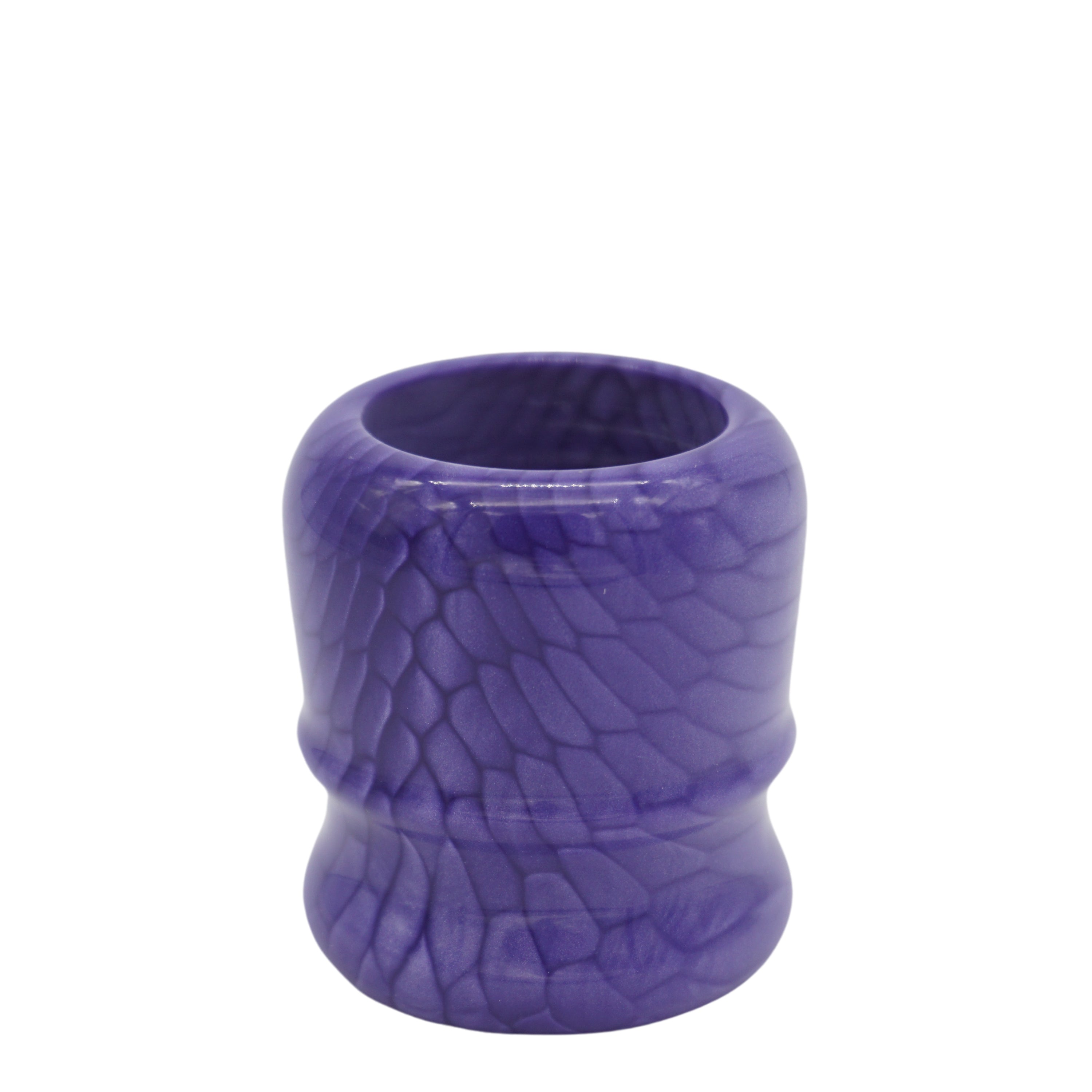 Premium Purple Snakeskin Shaving Brush Handle - Handcrafted for 24mm & 26mm Knots - Perfect for Wet Shaving & Grooming Gifts