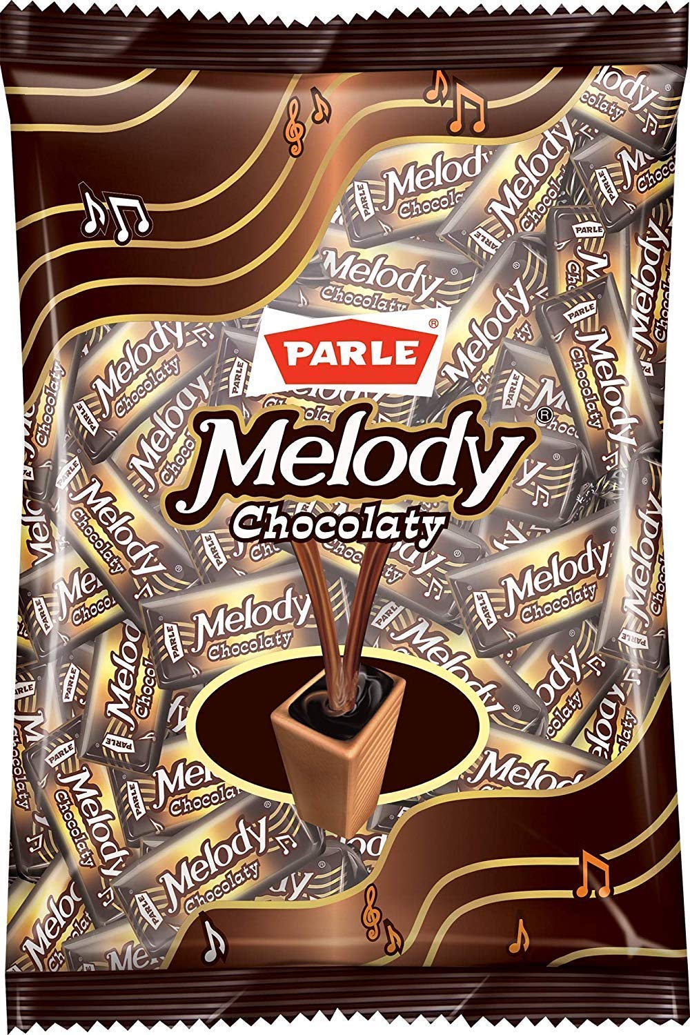 Parle Melody Chocolaty Toffee Candy - 90 Pieces Bulk Pack | Delicious Chocolate Caramel Toffees | Perfect for Parties, Gifts & Office Snacks