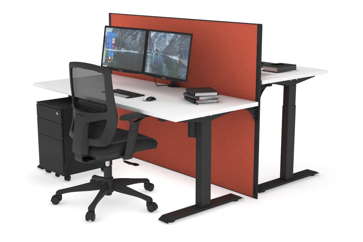 Just Right Height Adjustable 2 Person Workbench [47.2'' x 27.6''] - Perfect for Garage, Workshop & Office Collaboration