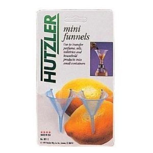 Hutzler 801-S Mini Funnel Set of 2 - Durable Polypropylene Kitchen Funnels for Cooking, Baking, Oil Transfer & DIY Projects