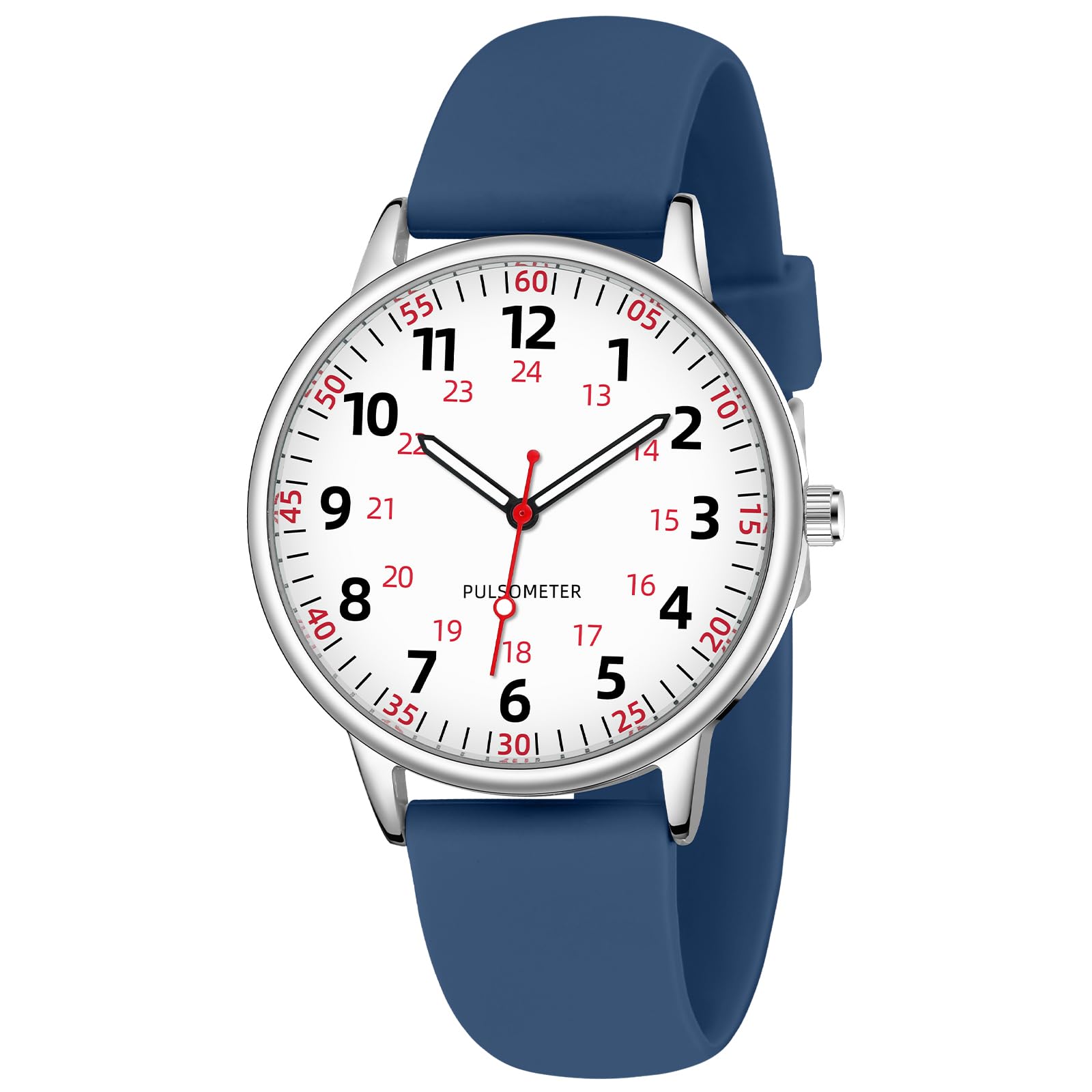 Waterproof Analog Nurse Watch for Women with Second Hand - Durable Silicone Nursing Watch for Healthcare Professionals & Medical Students - Perfect for Hospital Shifts, Clinical Duties & Daily Wear