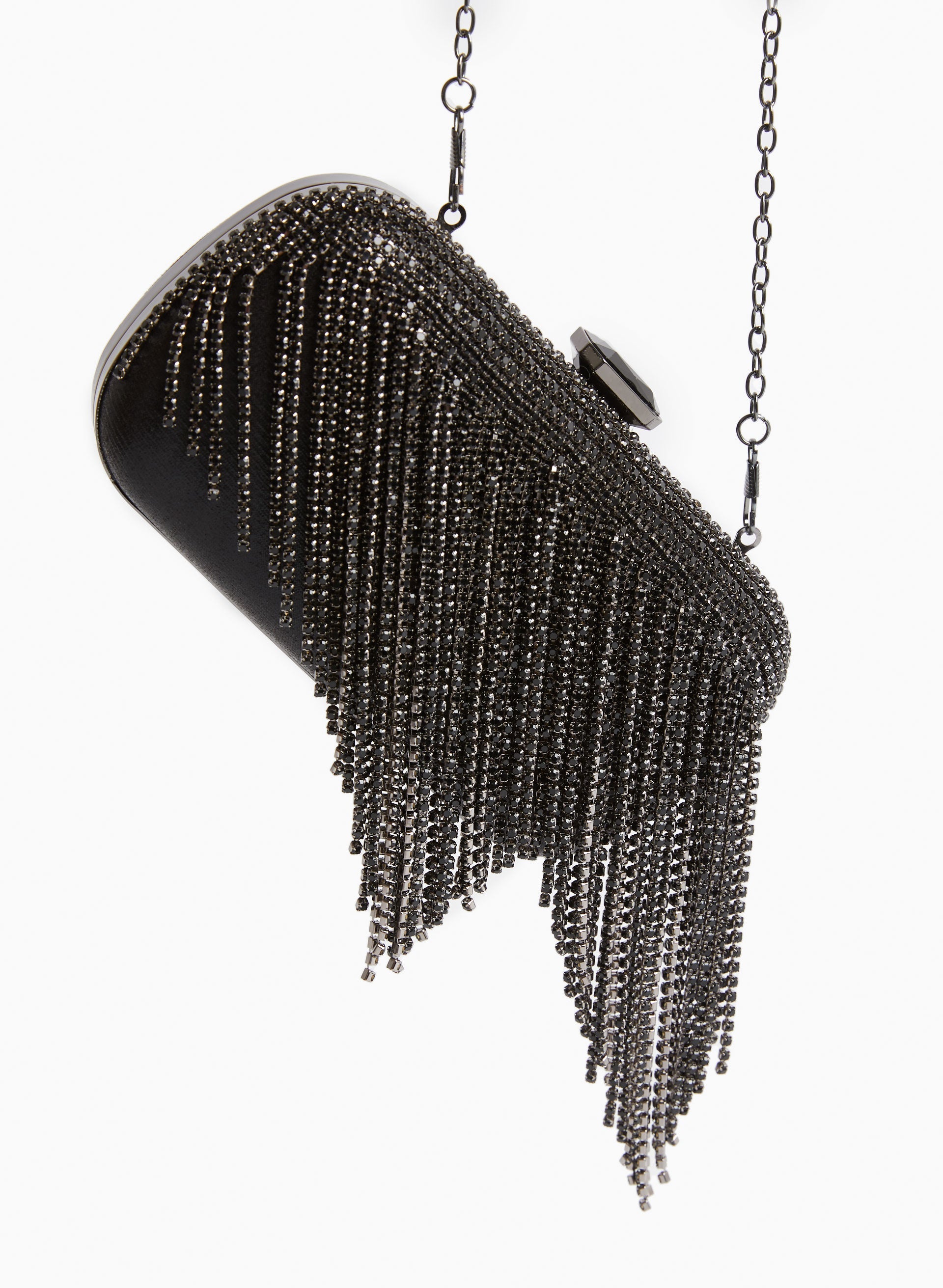 Elegant Crystal Cascade Clutch Purse for Women - Sparkling Evening Bag for Parties, Weddings & Special Occasions