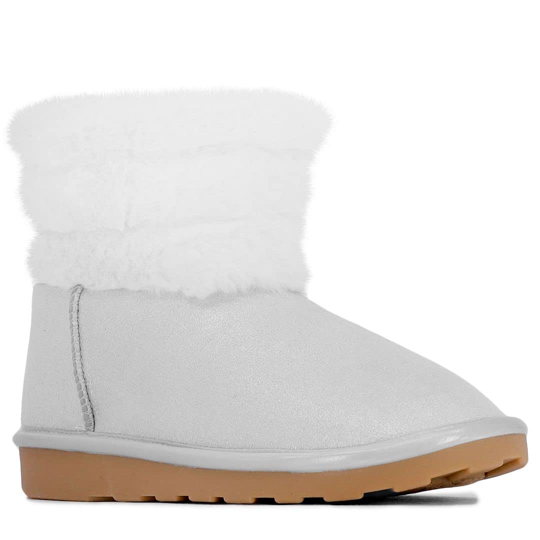 Nautica Kids Winter Boots with Sherpa Fur Lining - Warm Snow Booties for Boys & Girls (Toddler, Little Kid, Big Kid) | Waterproof & Cozy for Snow Play, School & Outdoor Activities