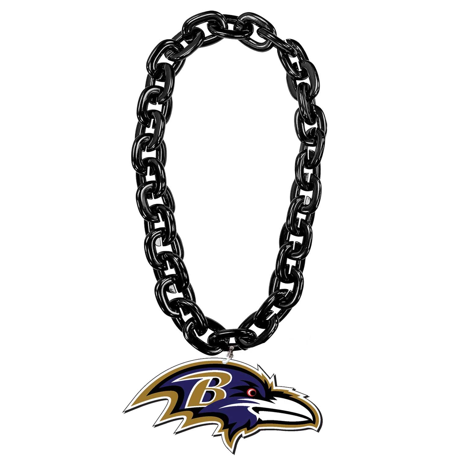 Aminco Baltimore Ravens NFL Fan Chain - Black | Official NFL Licensed Jewelry for Football Fans & Game Day Accessories